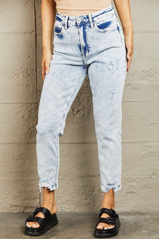 BAYEAS High Waisted Acid Wash Skinny Jeans